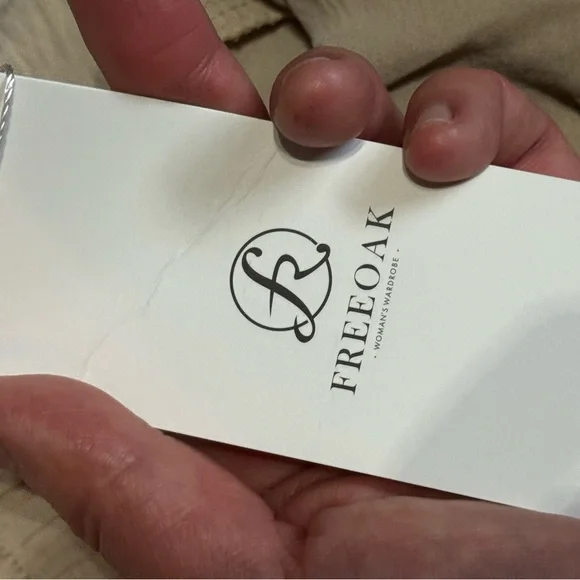 FREEOAK Beige Wide-Leg Paperbag Pants — Size S (NWOT) - Picture 6 of 7